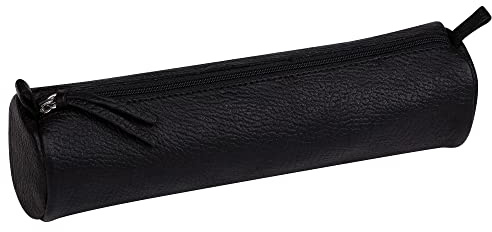 Clairefontaine 8325C Schlampermäppchen Ø5,5x22cm aus Leder used Schwarz