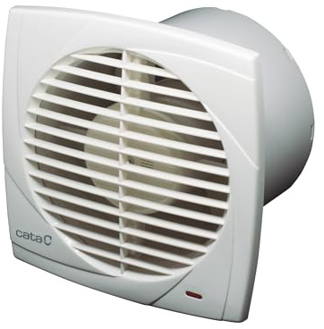 Cata Extraflacher Abluftventilator B-15 Plus für Wand und Decke, mit Wärmeschutz und Geräuschpegel von 43 dB, Leistung 28 W, Weiß