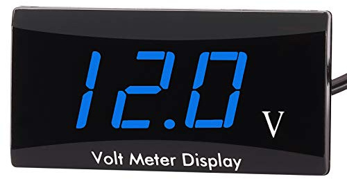 Kinstecks Voltímetro de la motocicleta DC 12V Medidor de voltaje de pantalla LED medidor de voltaje digital