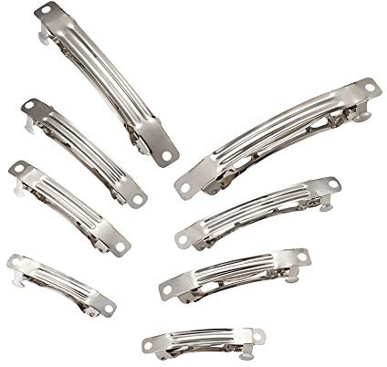 Craftdady - Lot de 100 pinces à cheveux françaises en fer, vierges, 4 tailles, 30/39/59/78 mm de long, platine, pour accessoires capillaires DIY