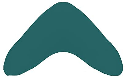 Dukal | Bezug für Bumerangkissen/Lesekissen | aus hochwertigem DOPPEL-Jersey | 100% Baumwolle | Farbe: petrol