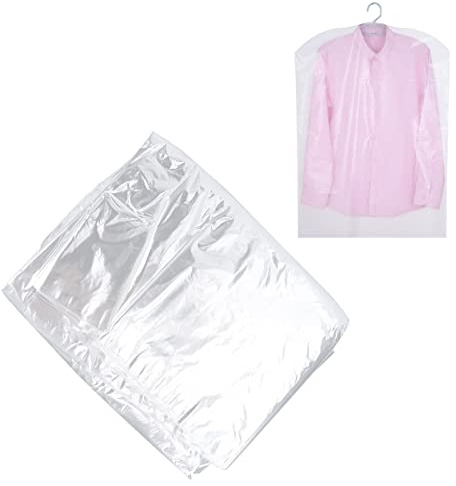 Paquete de 50 Bolsas de Ropa, Bolsa de Lavandería de Limpieza en Seco de Plástico, Bolsas de Ropa Transparentes A Prueba de Polvo, Funda de Chaqueta de Traje para Almacenamiento(60 * 90cm)