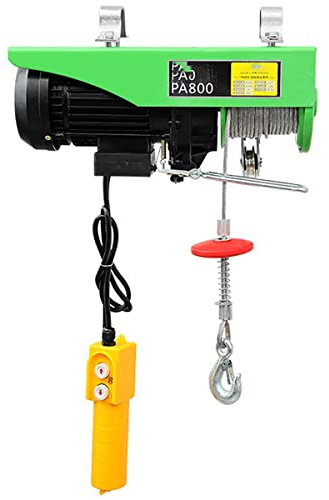 SATUREY 1600W Household Miniature Electric Hoist, 220V-240V Electric Hoist Scaffolding Winch for Workshop/Commercial/Warehouse/Garage,Green,P600