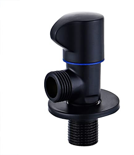 BiaoTeng Eckventil 1/2 Zoll Schwarz Matt, Universal Eckventil, Eckventil 1/2 zoll Geschirrspüler,Kombi Eckventil 1/2 Zoll Selbstdichtend, Für Den Garten,schwarz C