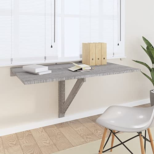 INLIFE Wand-Klapptisch Grau Sonoma 100x60x56 cm Holzwerkstoff,Grau,11.1KG,342651