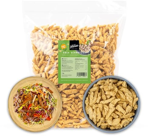 Planeo Soja Schnetzel – 1 kg pflanzlicher Fleischersatz, Soja aus Österreich, 100 % vegan & proteinreich, ohne Gentechnik, ergibt ca. 4 kg fertige Portionen