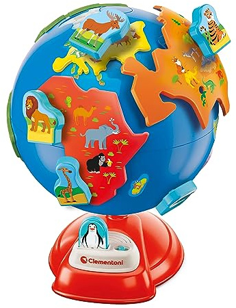 Clementoni - 56144 - Education - Mein Erster Globus - Interaktiver Globus Für Kinder 3 Jahre, Französisch Sprache, Niederländische Sprache, Pädagogische Globus, Lernen Geographie, Made In Italien
