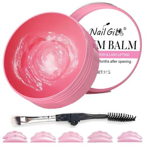 2025 Wimpernlifting Kleber, Upgrade Lash Lifting Kleber Balsam, 2 in 1 Kleber Balm für Wimpernlift Brow Laminierung, Semi-Permanent Lifting Perming, Rose, 0.35oz