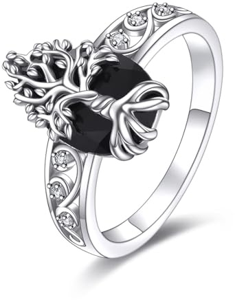 YFN Sterling Silber Ring Kristall Schmuck Geschenke für Damen Mädchen