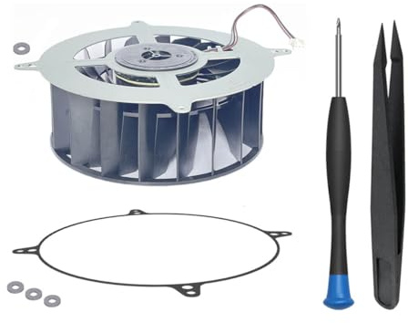 ElecGear PS5 Silent Internal Cooling Fan (NMB 12047GS-12N-WB, 18 Blades), Additional Shockproof Sealing O-Ring and Repair Tool Screwdriver, CPU and Case Fan Replacement for PlayStation 5 CFI-1xxx