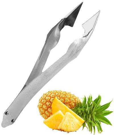 Strawberry Corer Remover - Pineapple Eye Peeler | Strawberry Huller Stem Remover | Pineapple Corer and Slicer Tool | Stainless Steel Pineapple Peeler | Kitchen Gadget Tweezers Peeler Utensil Clip