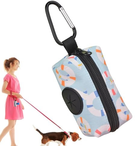 Hundekotbeutel, Hundekotbeutelhalter | Hundekotbeutel-Rollenhalter mit Grafikdruck - Tragbare Hundetaschen, Kotbeutelspender für Katzen, Reisen, Hunde, Outdoor-Wandern