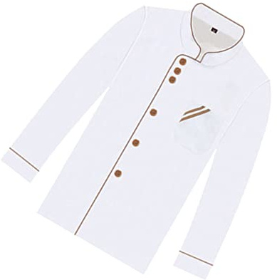 AOKWAWALIY Vestes de restauration Chemise de cuisine Manches Vêtements de cuisine Chemise pour servir des plats Veste de cuisine noire Manteau de chef exécutif. Chemises de cuisine pour hommes Vestes