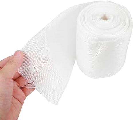 Fiberglass Strips Non-Adhesive White Mesh Tape for Boat Repair Wall Cracks and Molding 10Cm X 3000Cm High Temperature and Corrosion Resistant