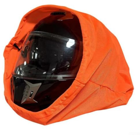 Helmaufbewahrungstasche mit Kordelzug für Staubschutz und Verwendung mit Sportausrüstung (Orange)