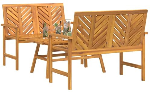 vidaXL Garten Lounge Set Braun Massivholz Akazie, Moderner rechteckiger Lounge-Set, robuster Gartenmöbel, wetterfeste Sitzmöbel, Terassen-Kollektion