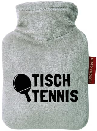 Huuraa Wärmflasche Tischtennis Tischtennisschläger Geschenk | Veloursbezug Geschenkidee mit Motiv Auslaufsicher mit waschbarem Bezug