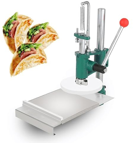 Pressa per impasto per pizza, pressa a mano con base in ghisa per torte fatte in casa, pane e croste di torta