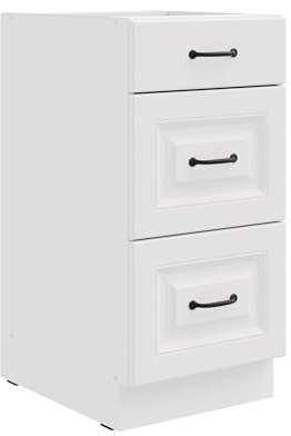 Kuechen-preisbombe Küchen Unterschrank 40 cm Stilo Weiß Vollauszug Soft-Close Küche Einbauküche