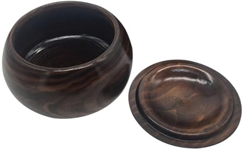 Gatuida Bol de Rangement Bois Massif pour Pierres de Jeu de Go avec Couvercle Pot de Stockage et Léger pour Organiser Les Pièces Échecs Support Pratique pour Bureau et Usage Polyvalent