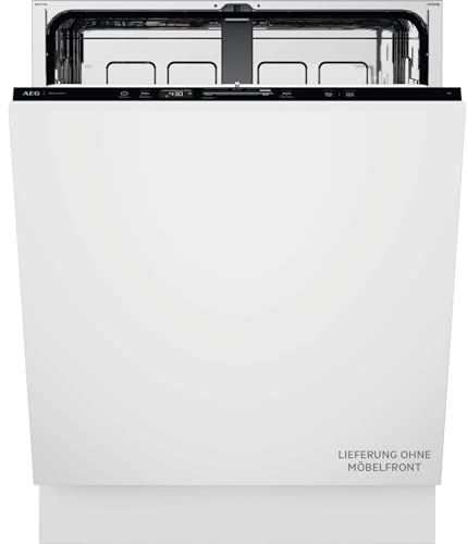 AEG 7000 WiFi Geschirrspüler vollintegriert 60 cm, Flex Körbe, GI7200B1SO | Nur 8,4 L Wasserverbrauch, effiziente Reinigung, smarte Spülmaschine mit App-Steuerung, 42 dB mit ExtraSilent, LightOnFloor