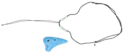 Mobestech 6-loch Dolomit Kleiner Okarina in Blau für Anfänger und Kinder Tragbares Musikinstrument Einfach zu Lernen und Geschenk