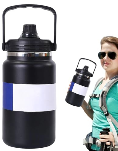 Gourde d'Eau | Bouteille Isotherme 4000ml | Gourdes en Acier Inoxydable,pour les Boissons Chaudes et Froides, le Café, la Gym, la Randonnée, l'École et le