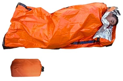 Saco de dormir de supervivencia reutilizable, manta de supervivencia - Manta ligera impermeable | Equipo de techo portátil impermeable ligero, herramientas de supervivencia multifuncionales