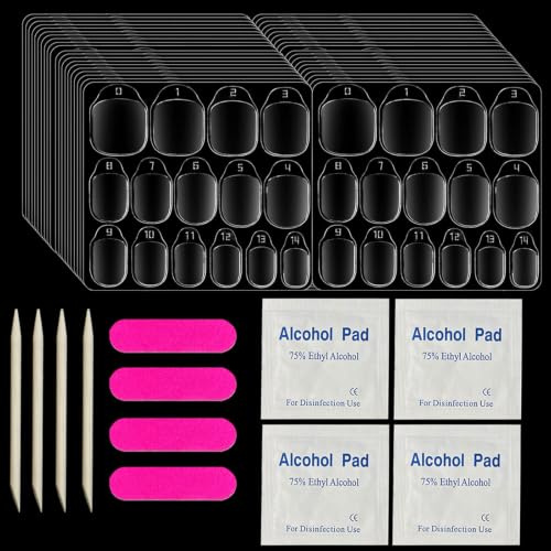 JOVYTH 600 Piezas Adhesivo Uñas Doble Cara, 40 Hojas Gel Transparente, Pegamento para Uñas Postizas y Manicura DIY