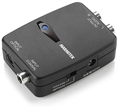 Convertitore Audio Digitale Analogico - Marmitek Connect DA21 - Convertitore Toslink o coassiale in RCA analogico - Tecnologia Wolfson DAC per la migliore riproduzione del suono - Frequenza 192 kHz