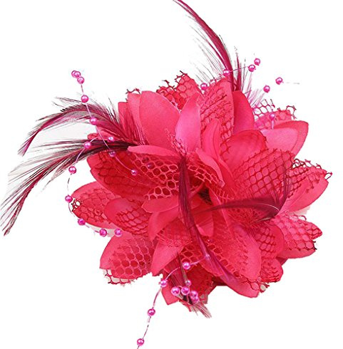 Cheerlife Elegante Damen Accessoires Haarblumen Haarblüte Haarspange Haarschmuck Broschen Ansteckblume viele Farben Rosa