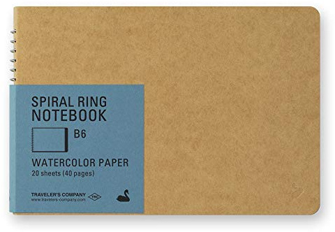Travelers Notebook Spiral Ring B6 Watercolor Paper Swan 15253006