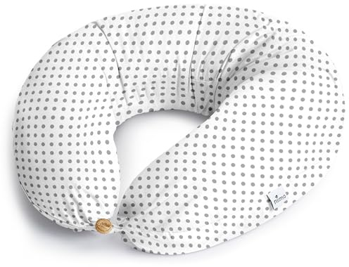 Niimo XXL Schwangerschaftskissen & Stillkissen - Seitenschläferkissen mit Bezug aus 100% Baumwolle, Waschbares Komfortkissen Erwachsene, Lagerungskissen Erwachsene, Stillkissen XXL (200 cm x 70 cm)