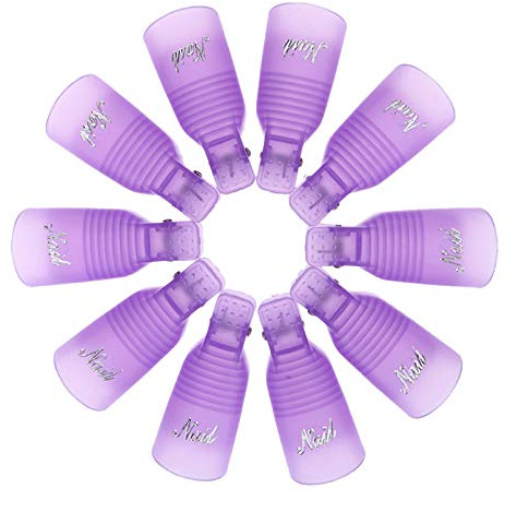 Hanyousheng Capuchon Ongle, Pince Vernis Semi Permanent, 10 Pièces Capuchon Ongle Vernis Semi Permanent, Pince Depose Vernis Semi Permanent, Clip Ongles Semi Permanent, Gel Nail Clips, Nail Art Clip