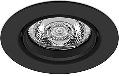 PHILIPS LED WarmGlow Einbauspot Planet, schwarz, 6W, 500lm, warmweißes Licht (2200-2700K), dimmbar