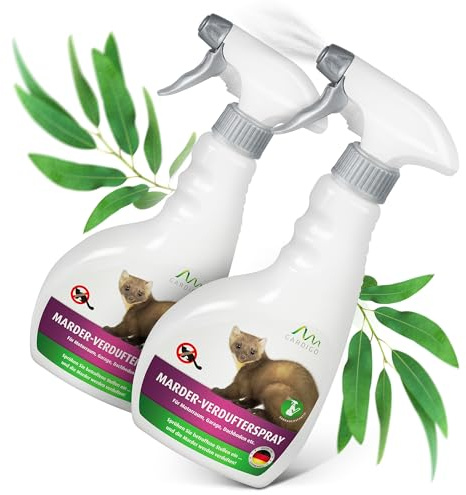 GARDIGO Marderspray 2er Set - Marderschreck für Auto, Dachboden, Garten | 2x 500ml Abwehrspray zum Marder Vertreiben, Made in Germany, Ideal nach einer Motorwäsche