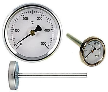 Thermometer Ofen Holz Grill Sonde 100 mm Temperatur 0-500 °C