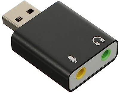 SUPVOX Usb External Sound Card Usb Audio Adapter for Headphone and Microphone Jack Drive Adapter External Audio Sound Cards for Laptop