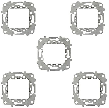 RASMACOR | Pack de 5 Bastidores para mecanismos Niessen Zenit | Bastidor empotrar metálico | Sin Garras | Ref N2271.9 | Pack 5 unidades