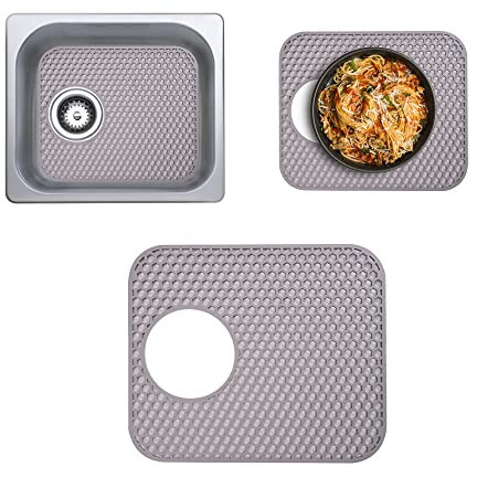 Fililogor Tappetino per Lavello in Silicone, Protezioni per Lavello Antiscivolo Resistenti al Calore per Il Fondo del Lavello della Cucina, Tappetini per Lavello Pieghevoli per Piatti e Bicchieri