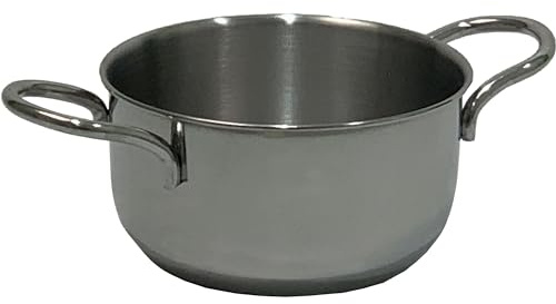 Sicignano | Casseruola Acciaio Inox Daisy Uso Alimentare Ø20 cm, 2 Manici, Fondo Induzione - per Fornello Gas Piastra Elettrica Piano Vetroceramica Induzione - Lavabile in Lavastoviglie, Made in Italy