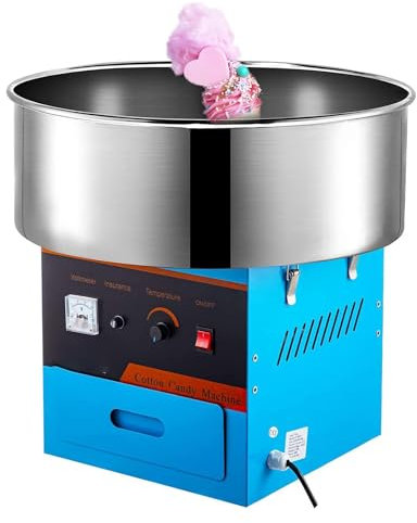 YOtat Macchina per Zucchero Filato Commerciale Macchina per Filo Interdentale Elettrico 980W Macchina per Zucchero Filato per Bambini, per Famiglie E Feste Varie (Blu)