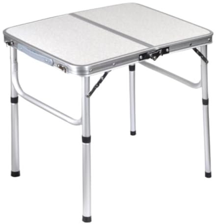 AMYSTY Campingtisch Klappbar Falttisch Klappbarer Campingtisch, Klein, Höhenverstellbar, Tragbar, Leicht, Aus Aluminium, Zusammenklappbar Klapptisch Klappcampingtisch Camping Tisch