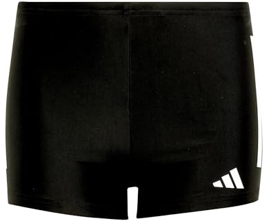 adidas Boy's 3-Stripes Swim Boxers Kids, Black/White, 7-8 Years