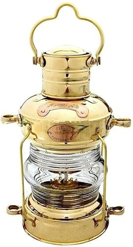 Antico Vintage Lampada A Olio Appeso Nave Carburante Lanterna Nautica Marine Ottone Lampada a Olio Lanterna Da Collezione Home Decor Lampada Illuminazione Natale