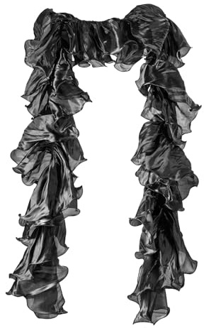 Organza Boas, 1920-Tal Boa för Kvinnor Boa Accessoarer Damkläder Accessoarer för Konsertfest Dansshow Halloween Kostym (Svart)