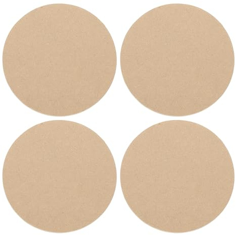PATIKIL 4er Pack 5 127mm Durchmesser Töpferscheiben ohne Löcher, 8mm 1/3 dicke runde Töpferscheiben-Systeme für das Töpfern von Ton, Keramik-Töpferscheiben-Zubehör, Braun