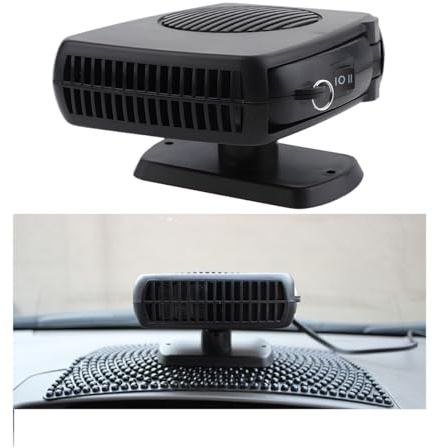 JNNJ Chauffage De Voiture, Chauffage Desembuage Voiture, Portabilité Chauffages Allume Cigare 12v Voiture, Chauffage De Voitures avec Rotation À 360 Degrés, Accessoires Automobiles Universels