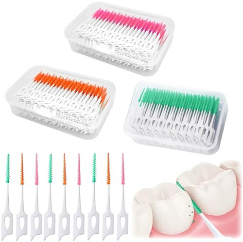 Kunststoff Zahnseide Interdental, 120 Stück Weiche Interdentalbürsten, Zahnstocher-Bürste zwischen den Zähnen, Zahnseidebürste, zur Reinigung, Zahnbürstenreinigungswerkzeug, dentalbürsten