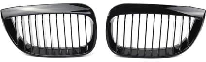 FALMDCQ Kühlergrill für die Vordere Stoßstange des Autos, Kompatibel für BMW 1 Series E81 E87 2004-2007, Kühlergrillabdeckung aus Netzgewebe für die Stoßstange,Gloss Black